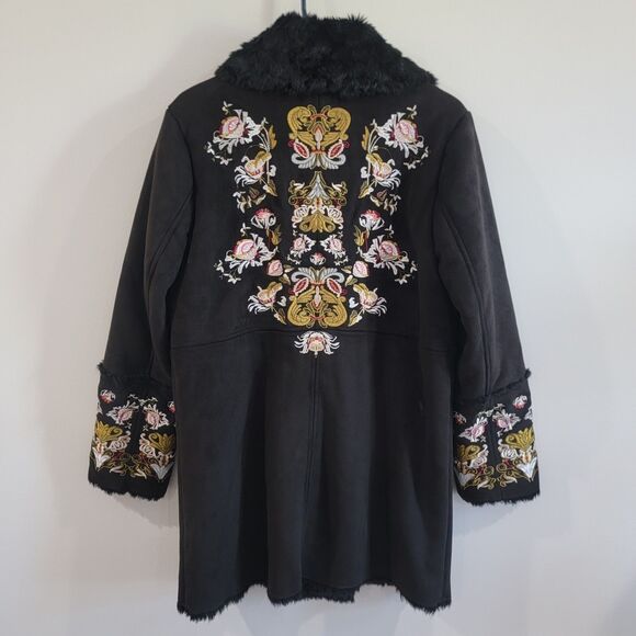 Driftwood Womens Jacket Size Small Embroidered Pheobe Buffay Boho Penny Lane - Picture 1 of 9
